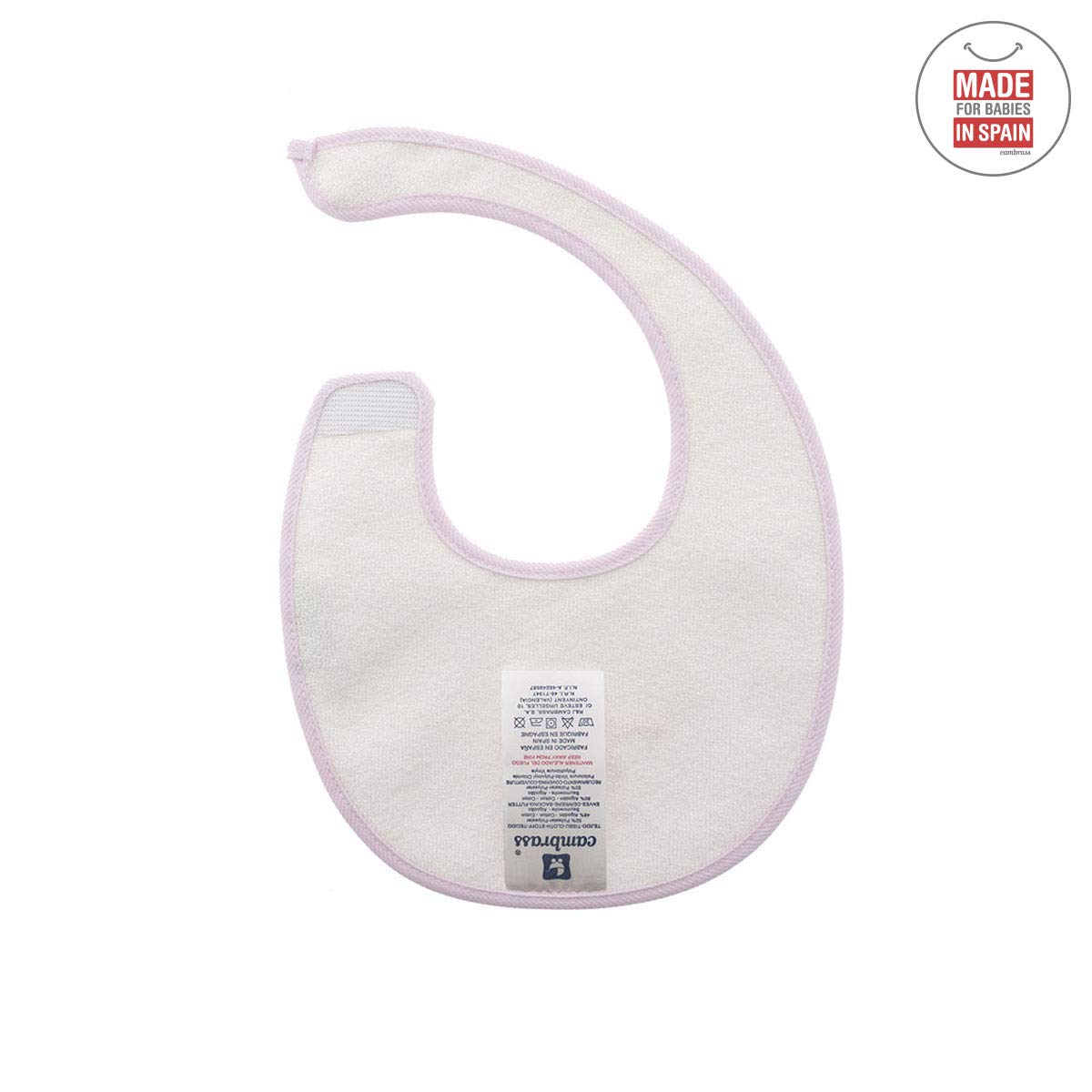cambrass-bavetta-rotonda-velcro-pio-pio-pink-16x19-cm image 2