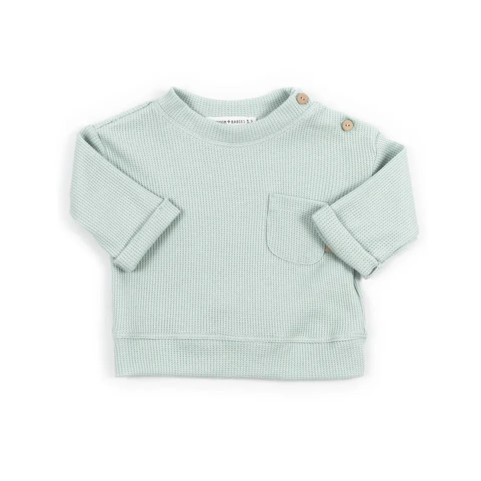 bamboom-maglia-bimbo-ocean-blu-200-maglia-waffle image 1