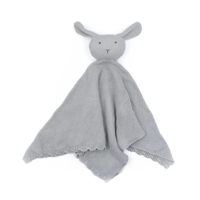 bamboom-doudou-in-maglia-rabbit-blu-07-peluche-coniglietto image 1