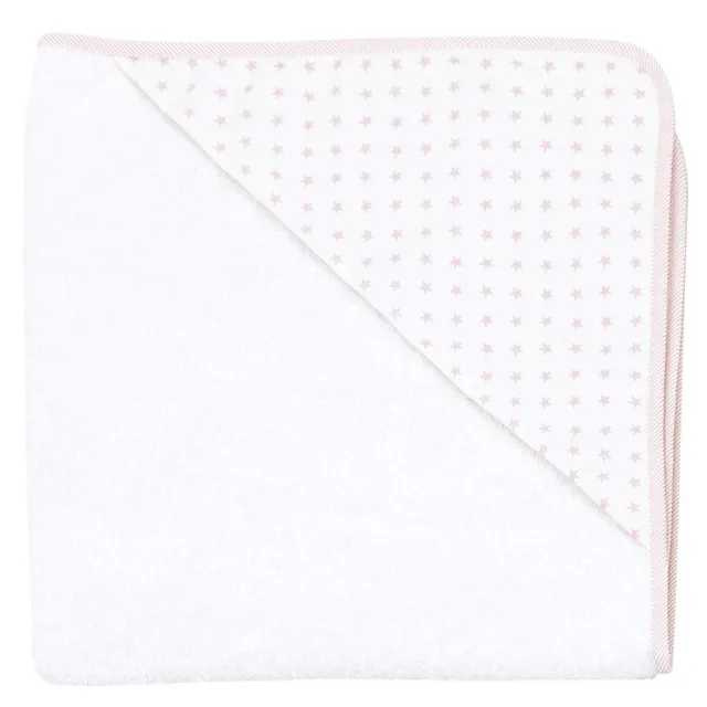 cambrass-35038-accappatoio-neonato-80x80-cm-rosa-star-in-tencel image 1