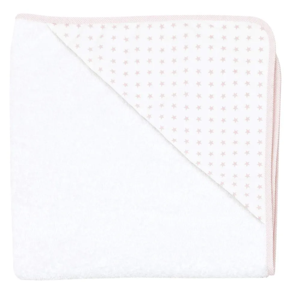 cambrass-35038-accappatoio-neonato-80x80-cm-rosa-star-in-tencel image 1