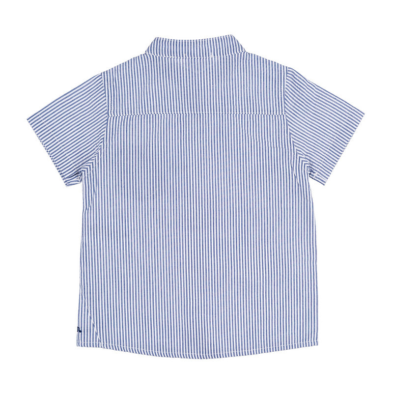 nanan-camicia-bimbo-mezza-manica-righe-blu-bianche-collo-coreana image 2