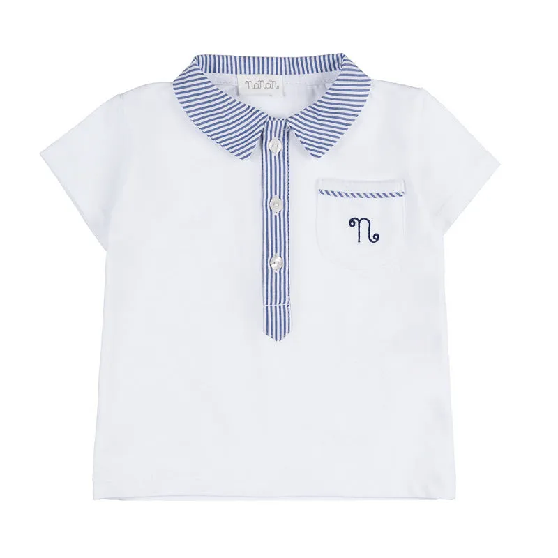 nanan-set-bimbo-t-shirt-camicia-e-culotte-blu-a-righe image 1