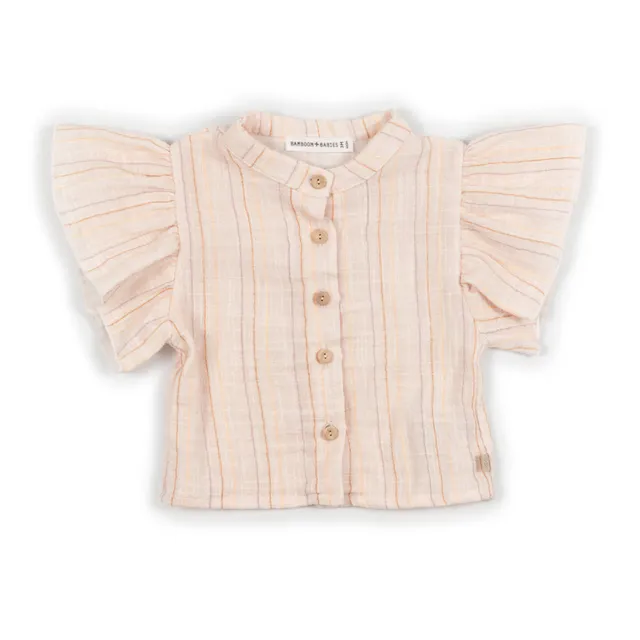 bamboom-camicia-bimba-lino-look-stripe-pink-277 image 1
