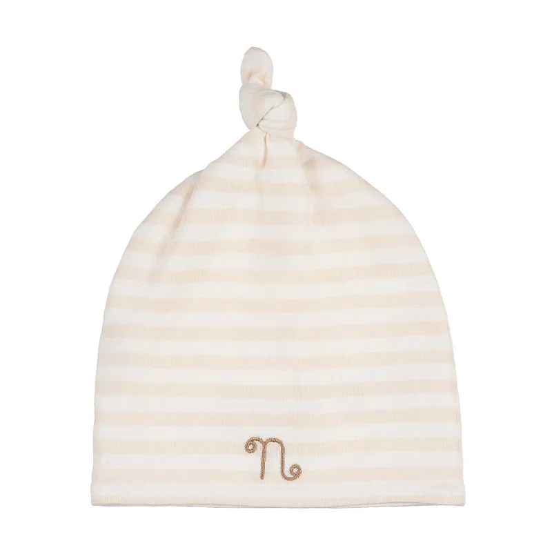 nanan-berretta-beige-con-nodino-a-righe image 1