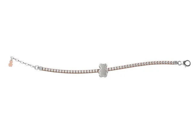 nanan-bijou-bracciale-tennis-bimbo-argento-925-tato-oro-rosa image 1