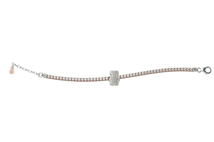 nanan-bijou-bracciale-tennis-bimbo-argento-925-tato-oro-rosa image 1