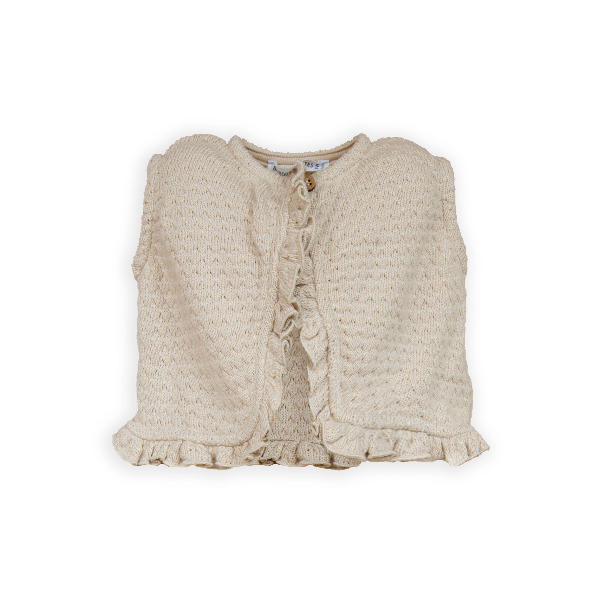 bamboom-gilet-bimba-sand-10-con-balze-made-in-italy image 1