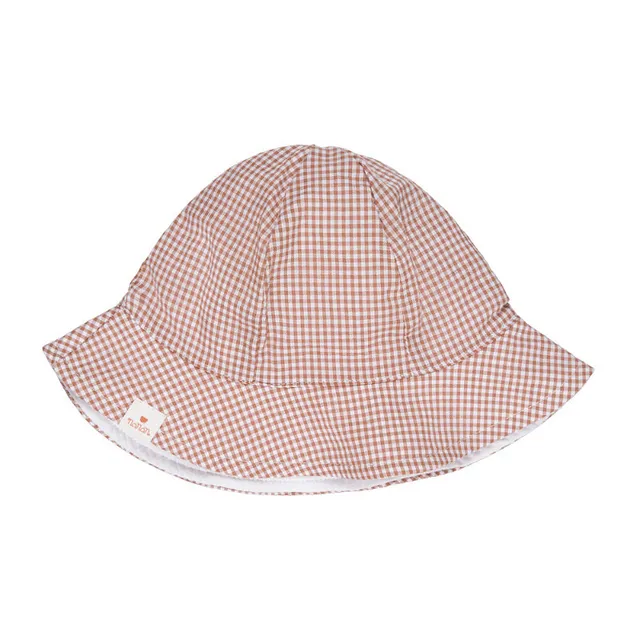 nanan-cappello-alla-pescatora-in-vichy-marrone image 1