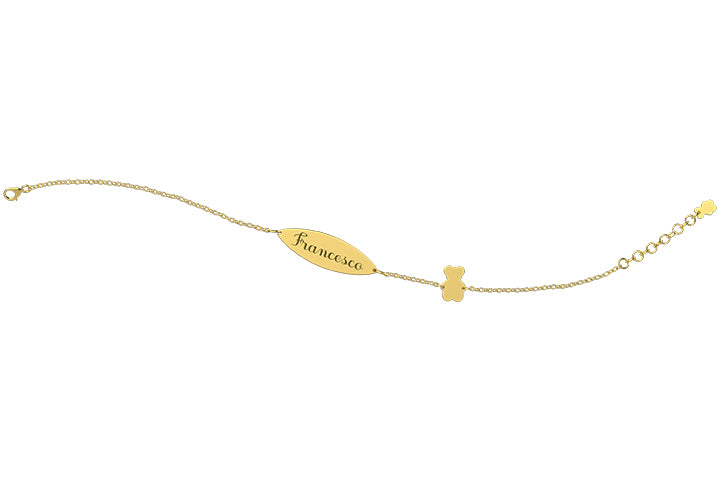 nanan-bracciale-con-targhetta-orsetto-oro-bracciale-oro-9kt-13-15-cm image 2