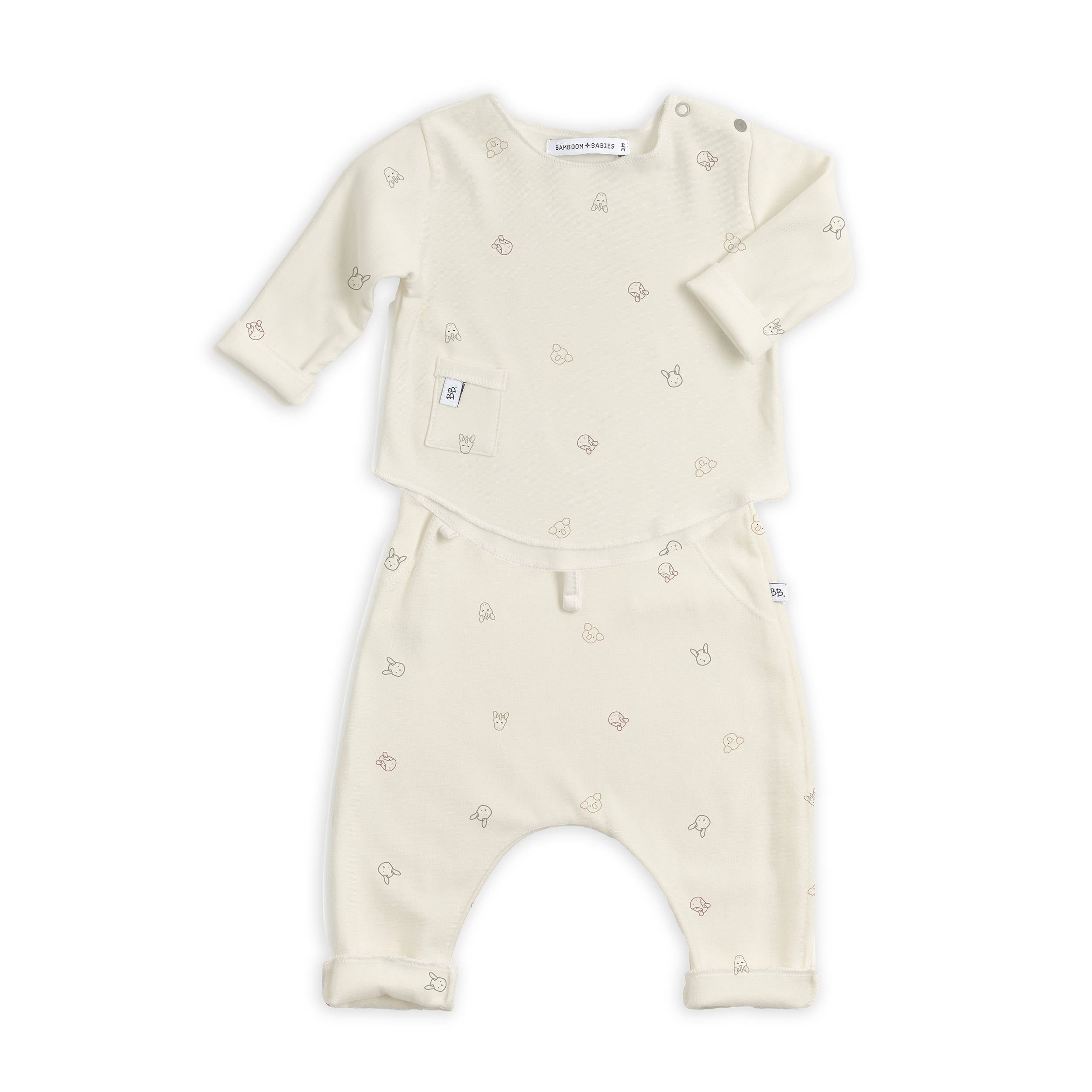 bamboom-twinset-pure-animal-friends-236-completo-neonato image 1