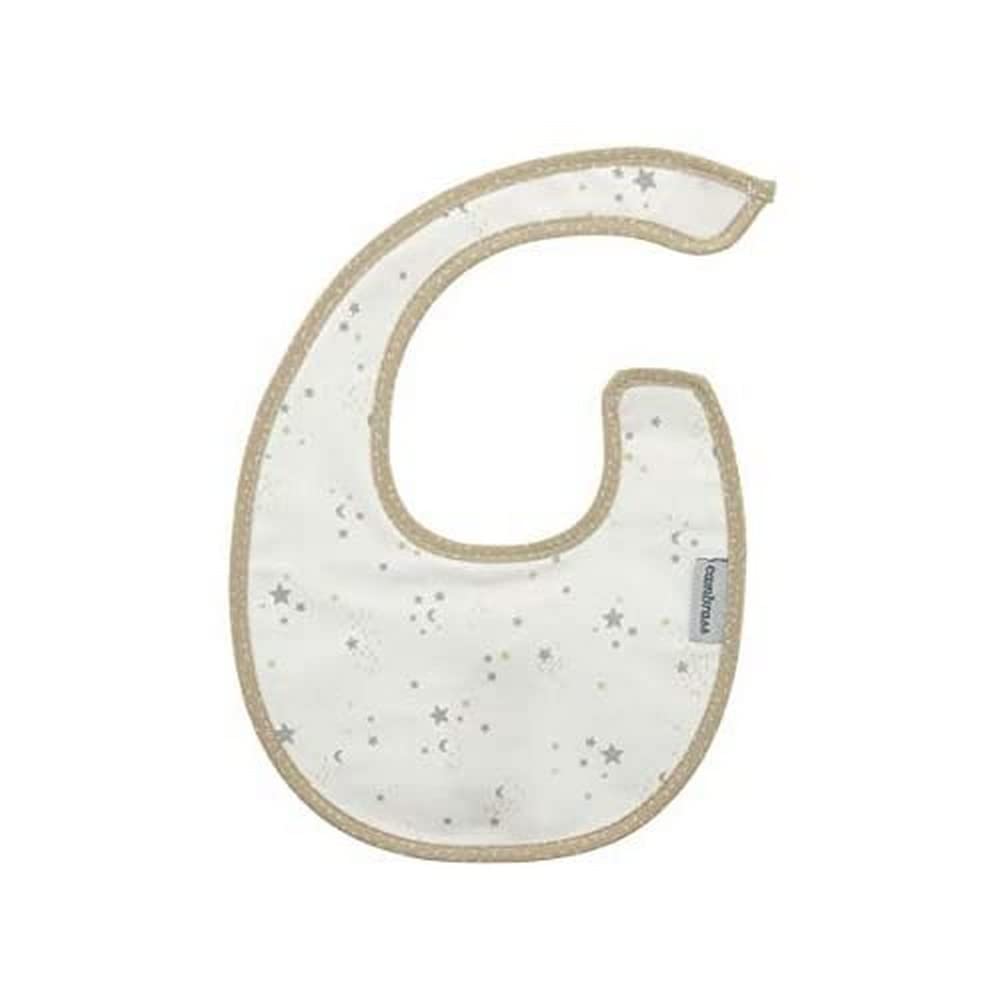 cambrass-bavaglino-tondo-velcro-sky-beige-star-16x19-cm image 1