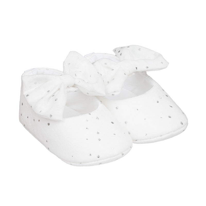 nanan-sandali-bianchi-neonata-con-fiocco image 1
