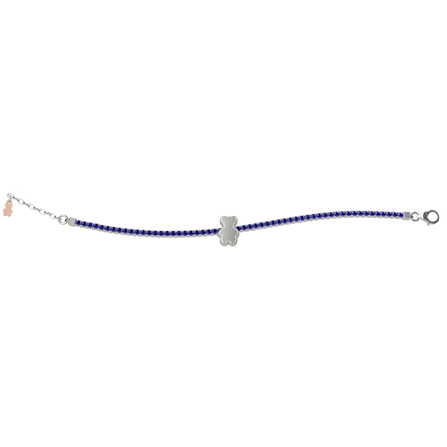 nanan-bijou-bracciale-tennis-mamma-argento-925-cristalli-blu-con-tato image 1
