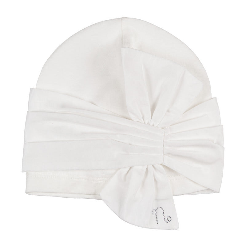 nanan-berretta-off-white-neonata-con-fiocco image 1