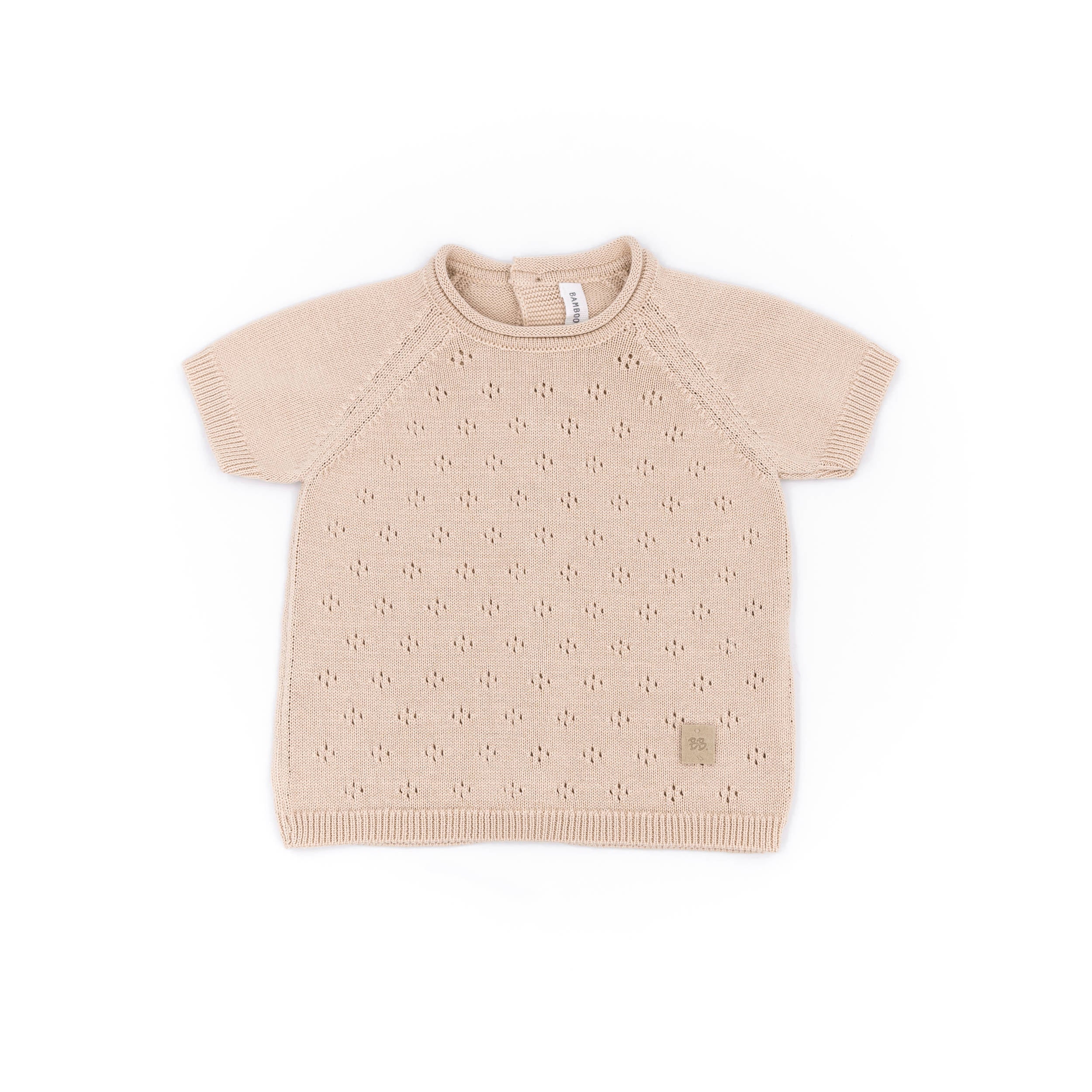 bamboom-knitted-maglia-neonato-traforata-maniche-corte-rosa-04 image 1