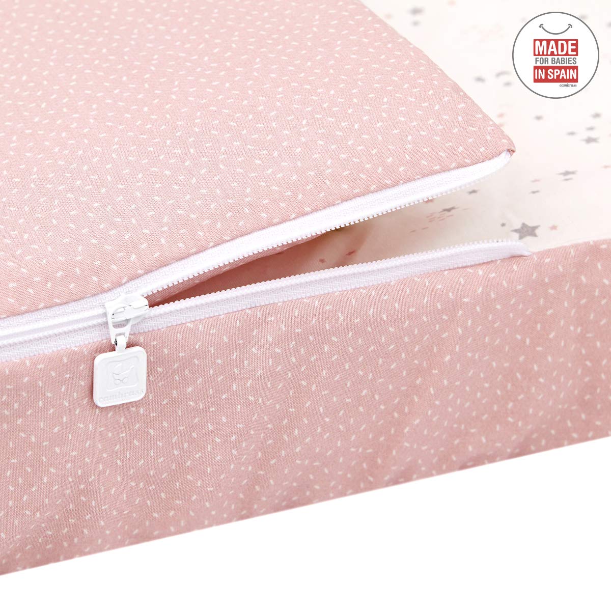 cambrass-nest-piumino-sacco-mini-culla-49-5x83-5-cm-sky-pink-con-zip-ykk image 6