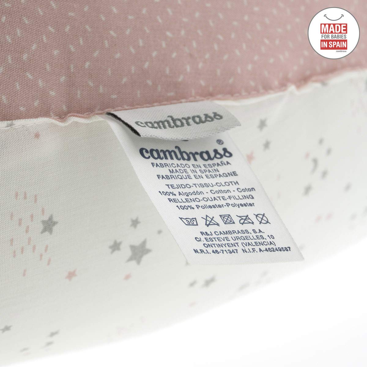 cambrass-cuscino-allattamento-small-53x45x10-cm-sky-pink-star image 5