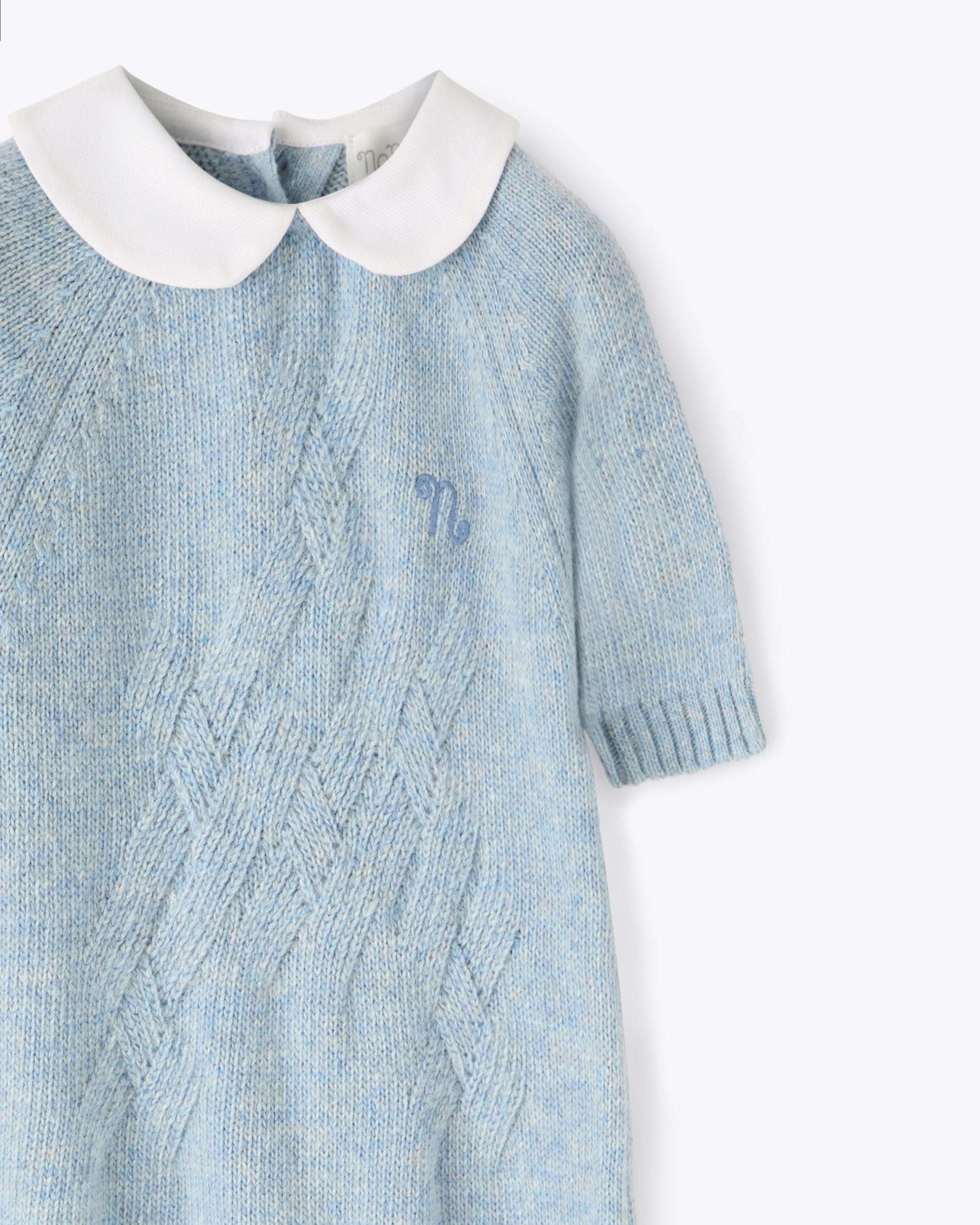 nanan-tutina-azzurra-in-filo-misto-cashmere-con-colletto-2 image 3