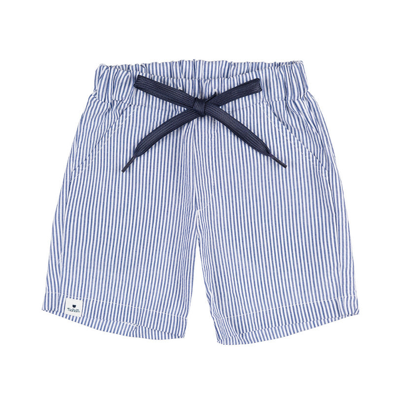 nanan-bermuda-blu-a-righe-cotone-con-coulisse-bambino image 1