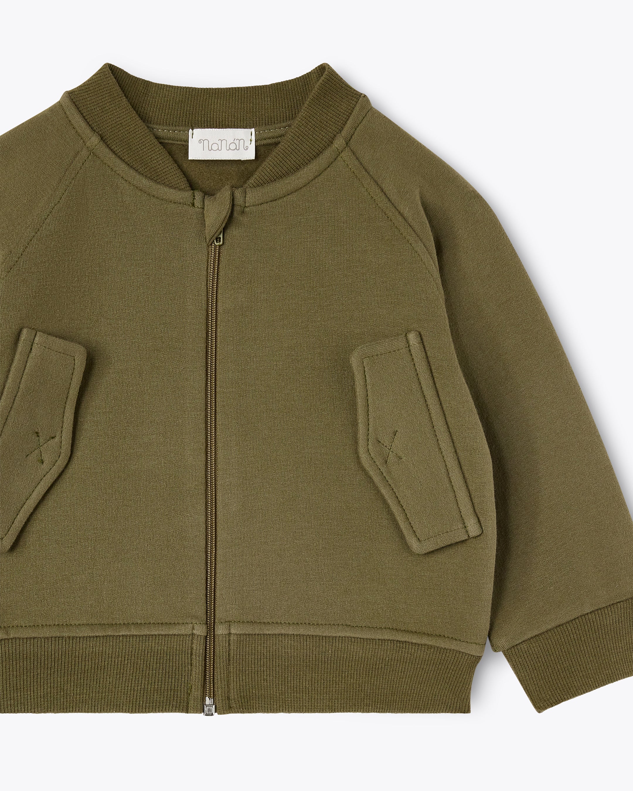 nanan-felpa-verde-modello-bomber image 3