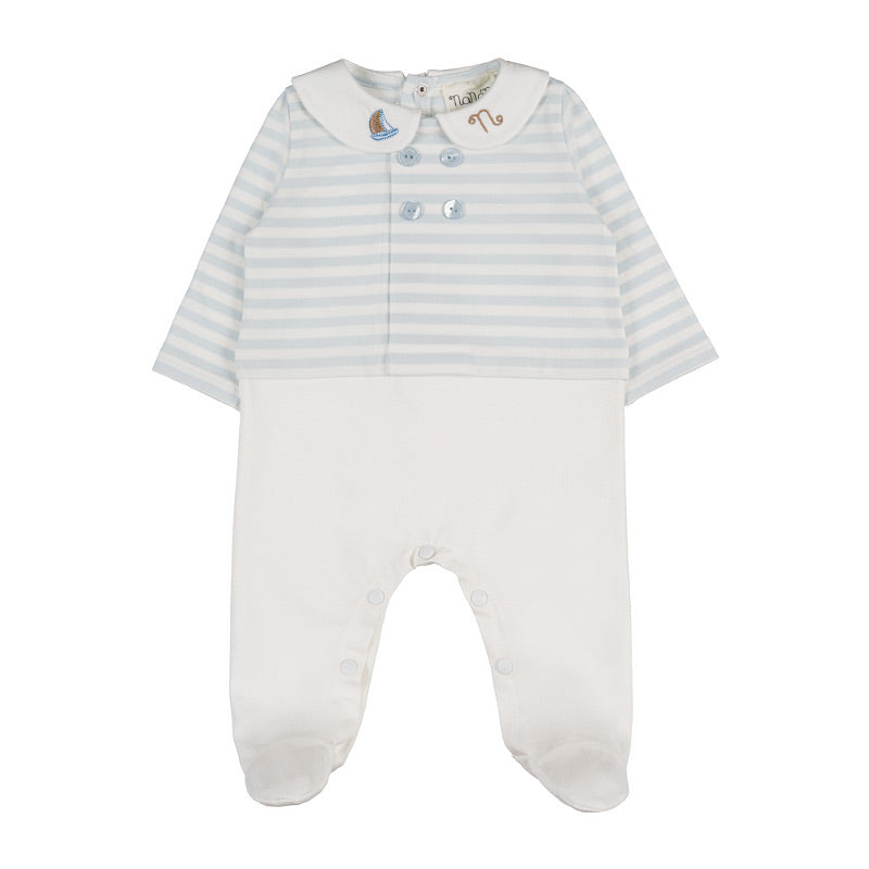 nanan-tutina-azzurra-a-righe-con-colletto-in-cotone-organico image 1