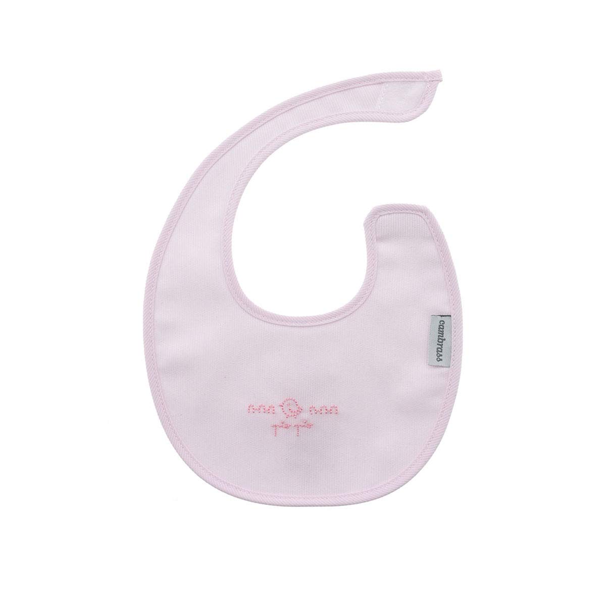 cambrass-bavetta-rotonda-velcro-pio-pio-pink-16x19-cm image 1