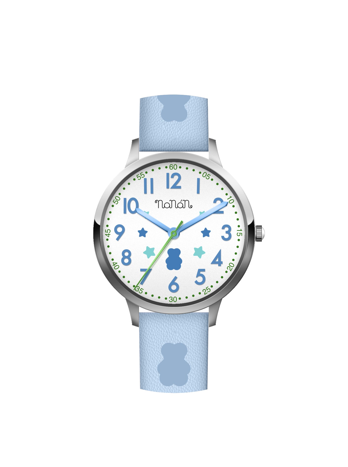 nanan-orologio-bambino-bianco-azzurro-silver-tato image 1