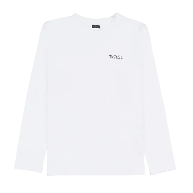 nanan-t-shirt-manica-lunga-bianca-con-scritta image 1