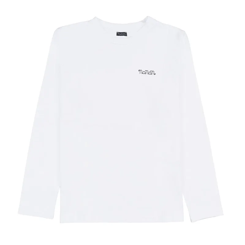 nanan-t-shirt-manica-lunga-bianca-con-scritta image 1
