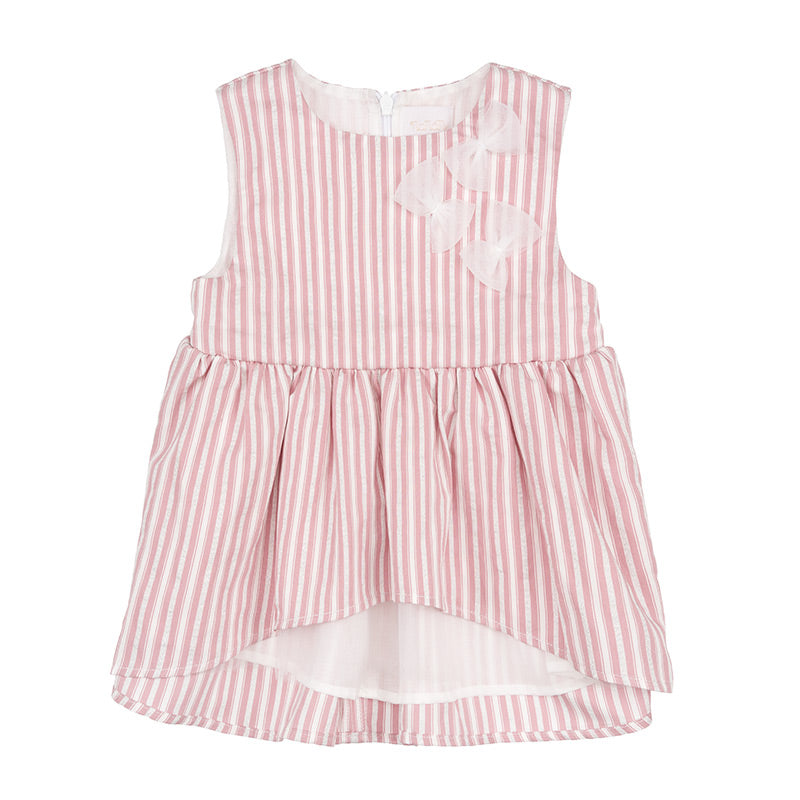 nanan-blusa-smanicata-a-righe-rosa-con-fiocchetti image 1
