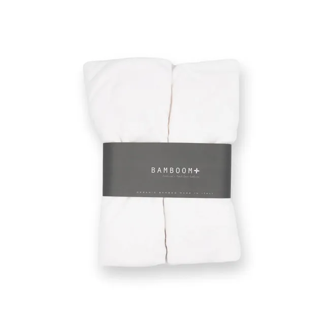 bamboom-lenzuolo-con-angoli-culla-80x40-cm-bianco-01-2-pezzi image 1