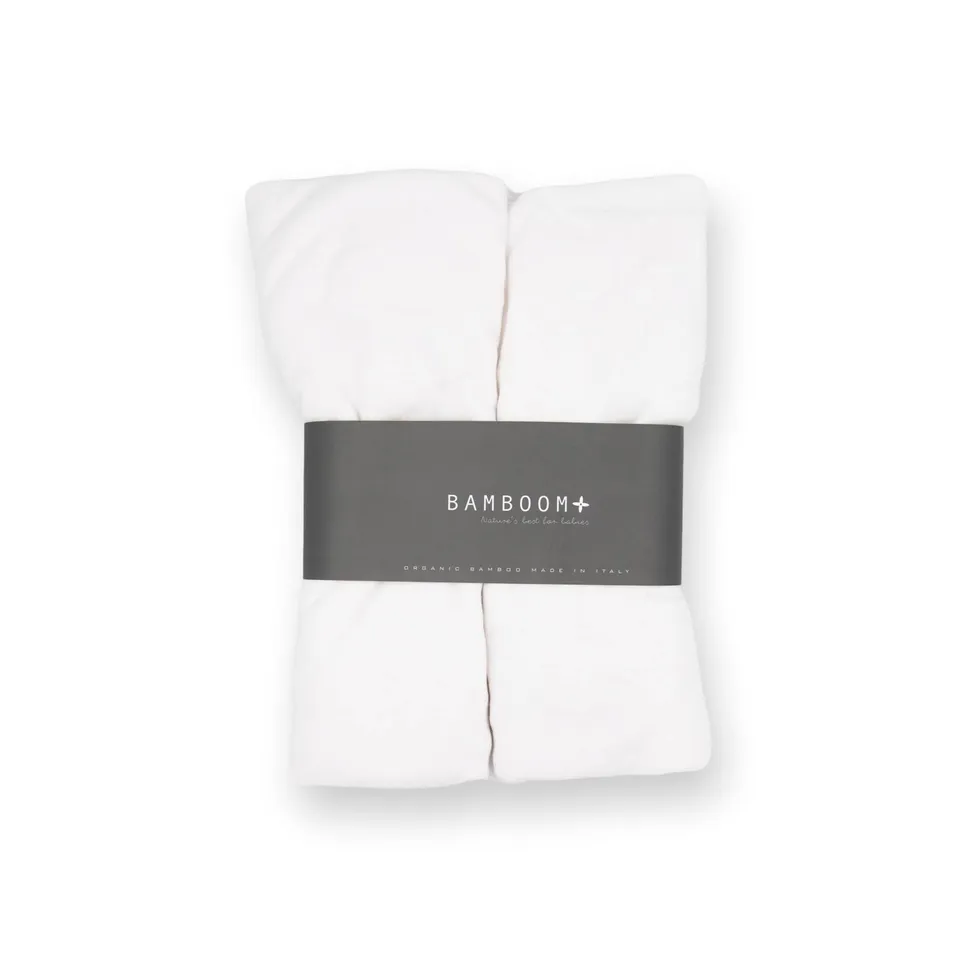 bamboom-lenzuolo-con-angoli-culla-80x40-cm-bianco-01-2-pezzi image 1