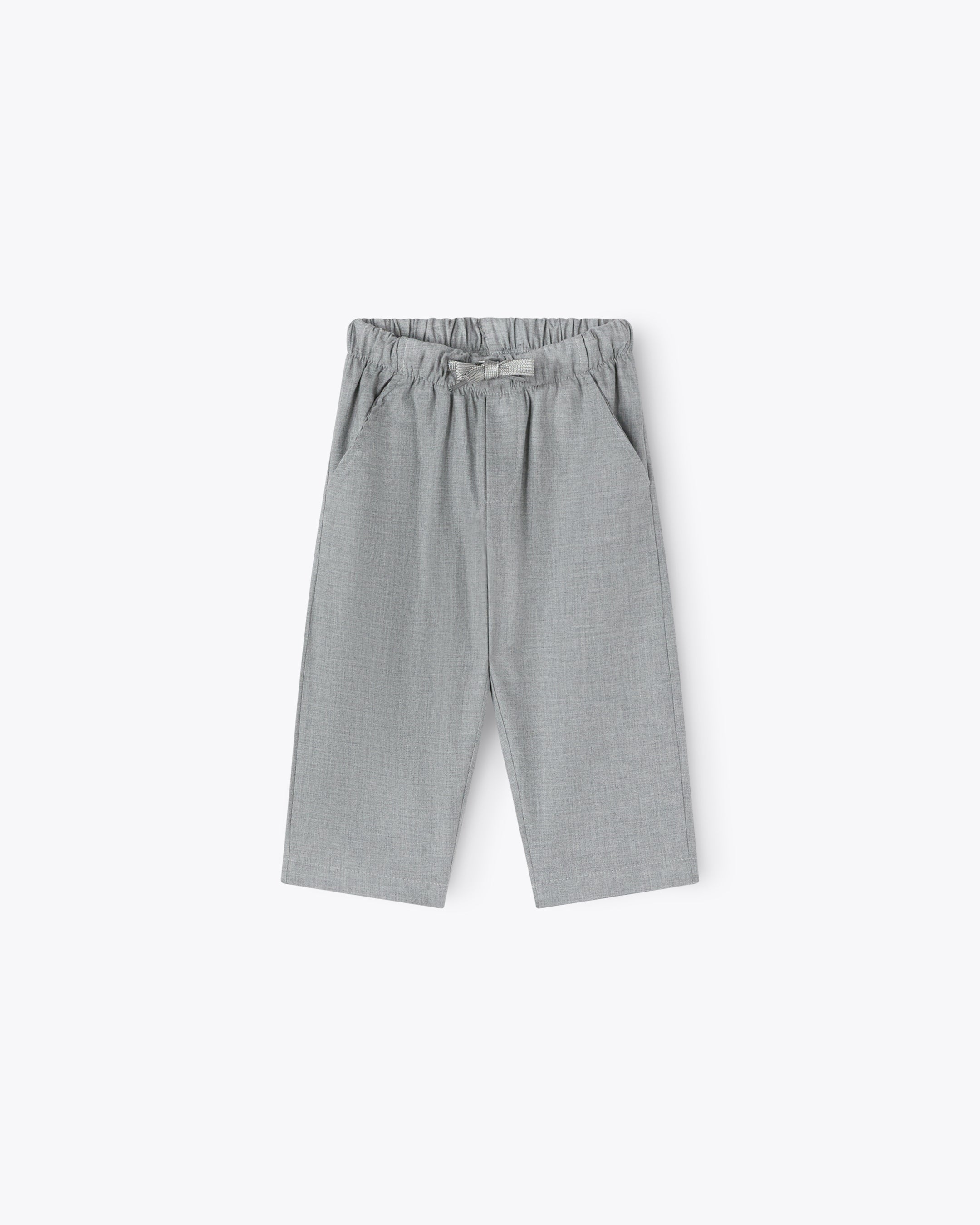 nanan-pantalone-grigio-in-caldo-twill-con-coulisse image 1