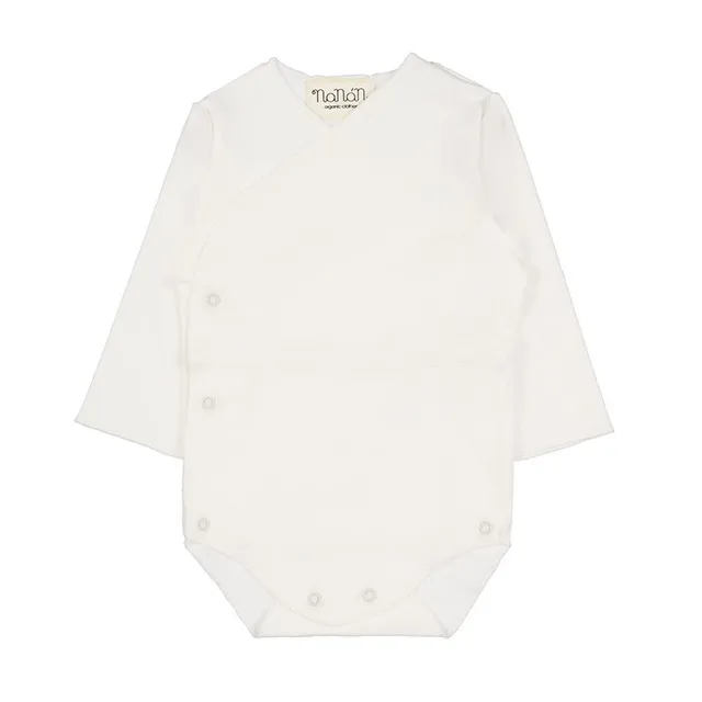 nanan-body-mezza-manica-panna-in-cotone-organico image 1