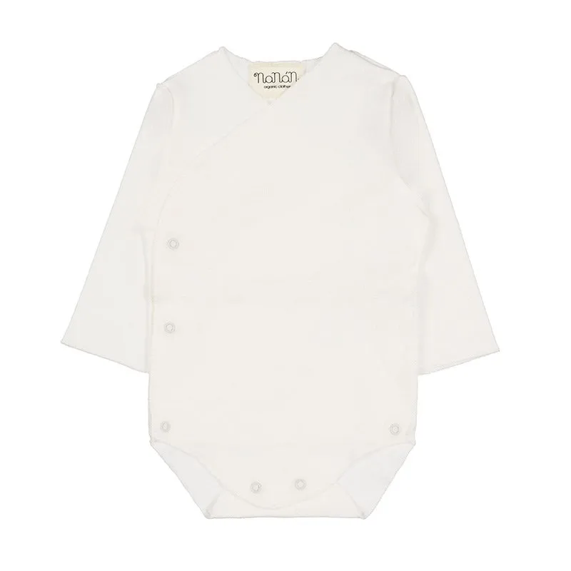 nanan-body-mezza-manica-panna-in-cotone-organico image 1