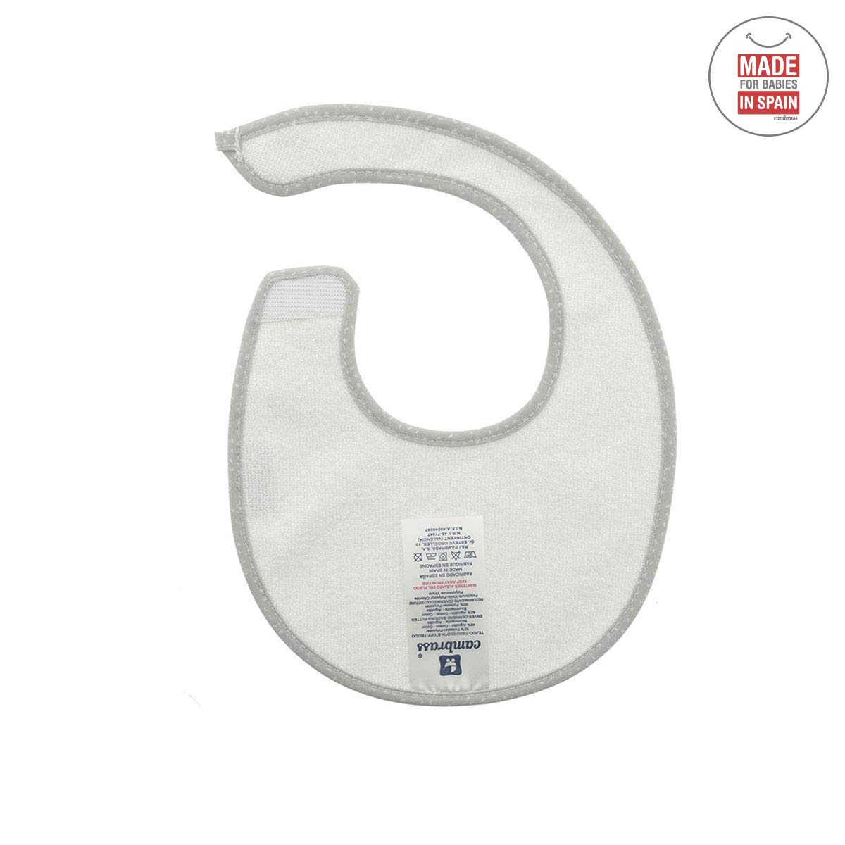 cambrass-bavaglino-tondo-velcro-grigio-cielo-16x19-cm image 2