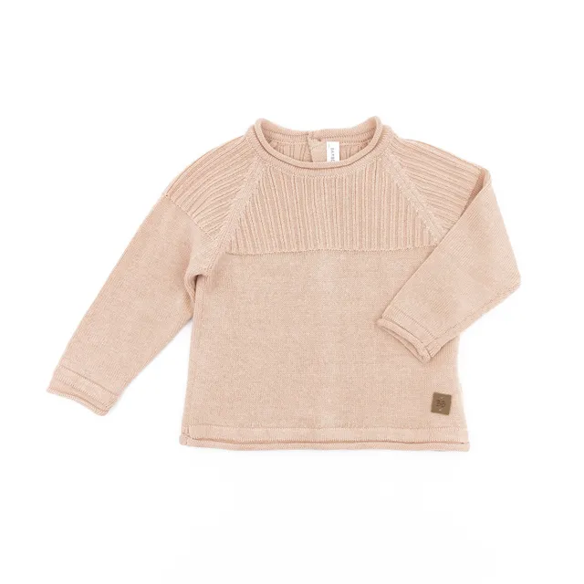 bamboom-maglia-neonato-apertura-dietro-a-costine-rosa-04-linea-knitted image 1