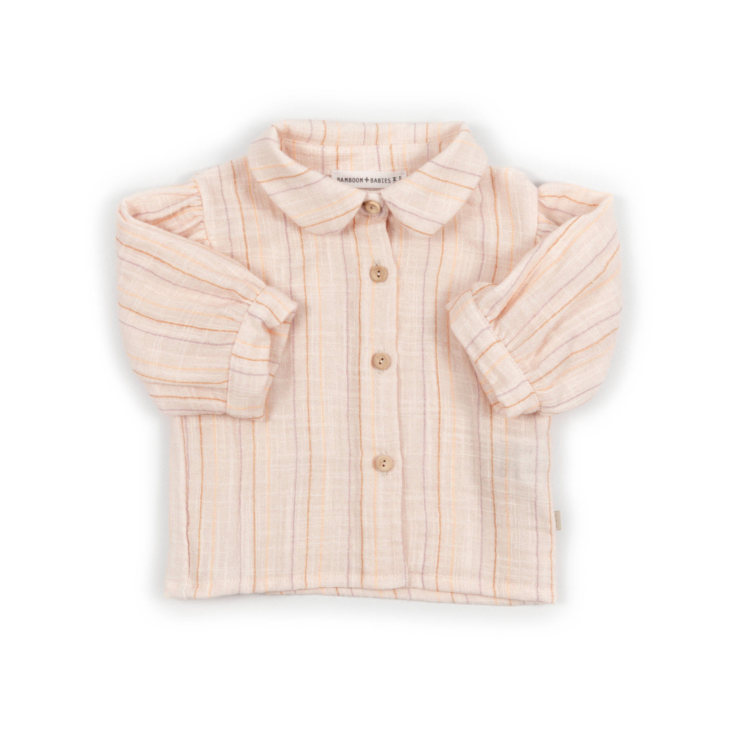 bamboom-camicia-bimba-maniche-lunghe-stripe-pink-277 image 1