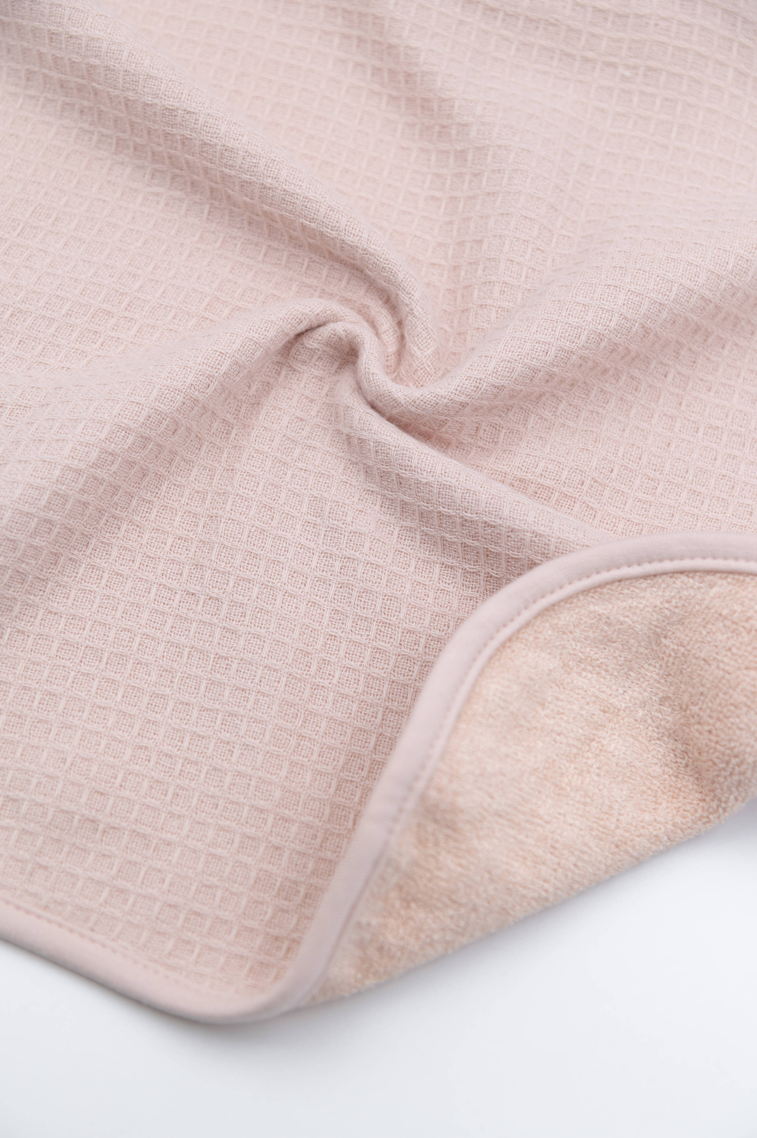 bamboom-bagno-duo-waffle-vintage-pink-341-accappatoio-neonato image 3