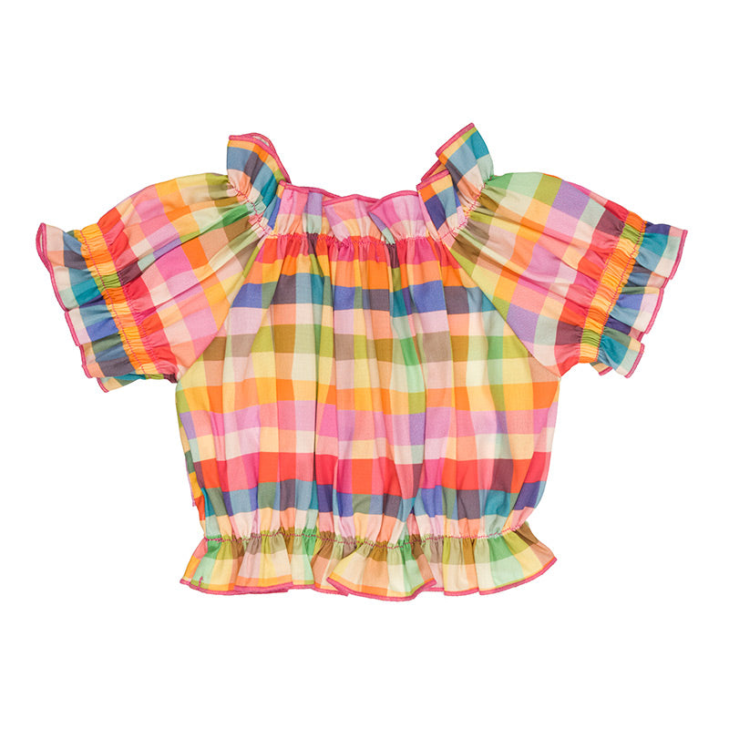 nanan-blusa-a-quadri-garden-bimba image 2