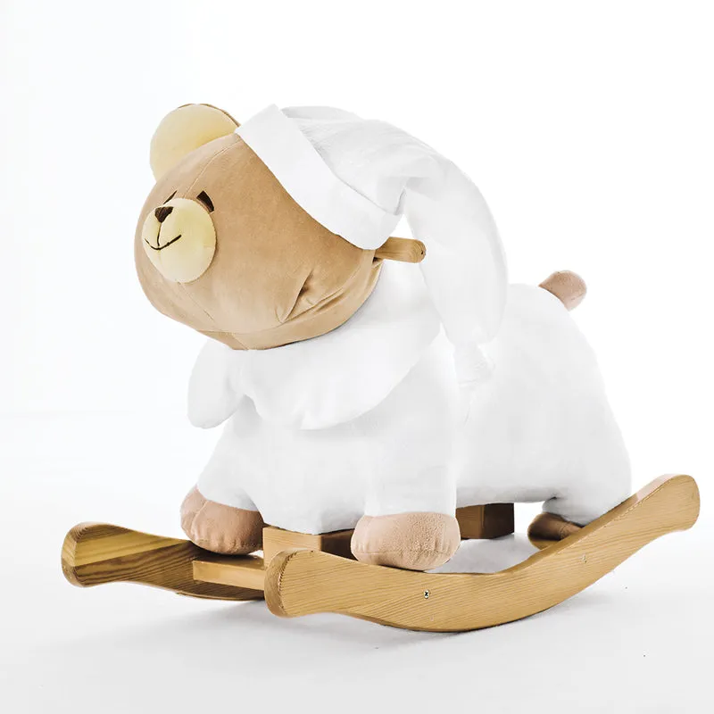 nanan-tato-dondolo-in-ciniglia-con-base-in-legno image 1