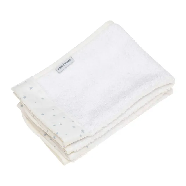 cambrass-43356-set-2-asciugamani-astra-azzurro-25x35-cm-bavette-tencel image 1