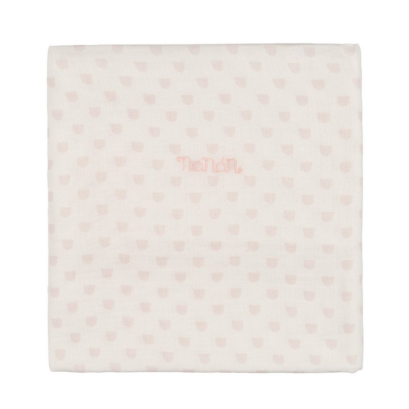 nanan-mussola-all-over-rosa-80x80-cm-in-cotone-organico image 1