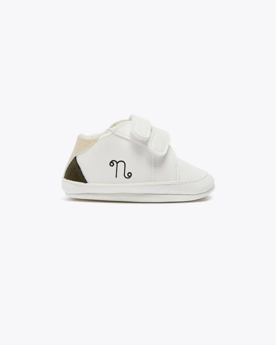nanan-sneakers-bianca-con-chiusura-a-strappi-neonato image 1