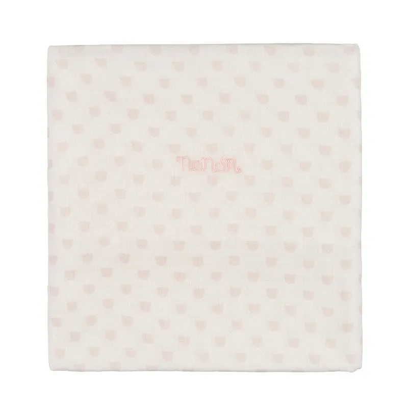 nanan-mussola-all-over-rosa-80x80-cm-in-cotone-organico image 1