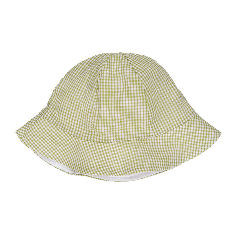 nanan-cappello-pescatora-vichy-verde-neonato image 2