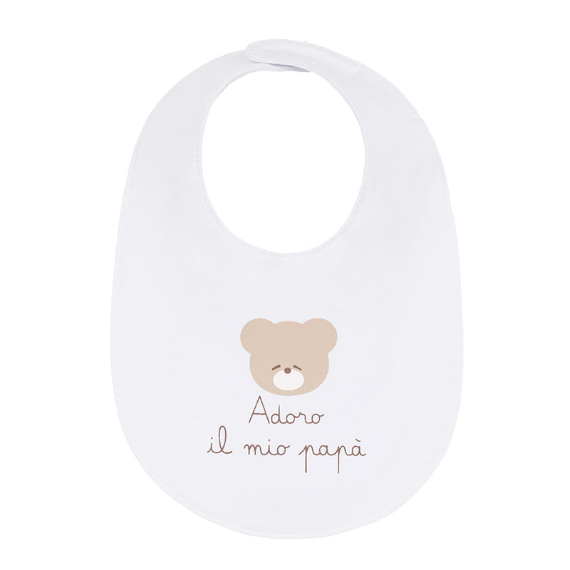 nanan-bavaglio-bianco-adoro-il-mio-pap-con-orsetto image 1