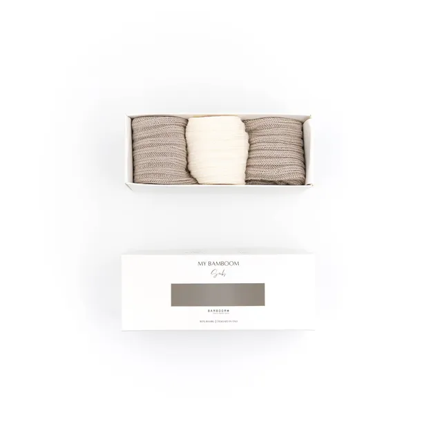 bamboom-3pc-gift-box-calze-spesse-sabbia-09 image 1