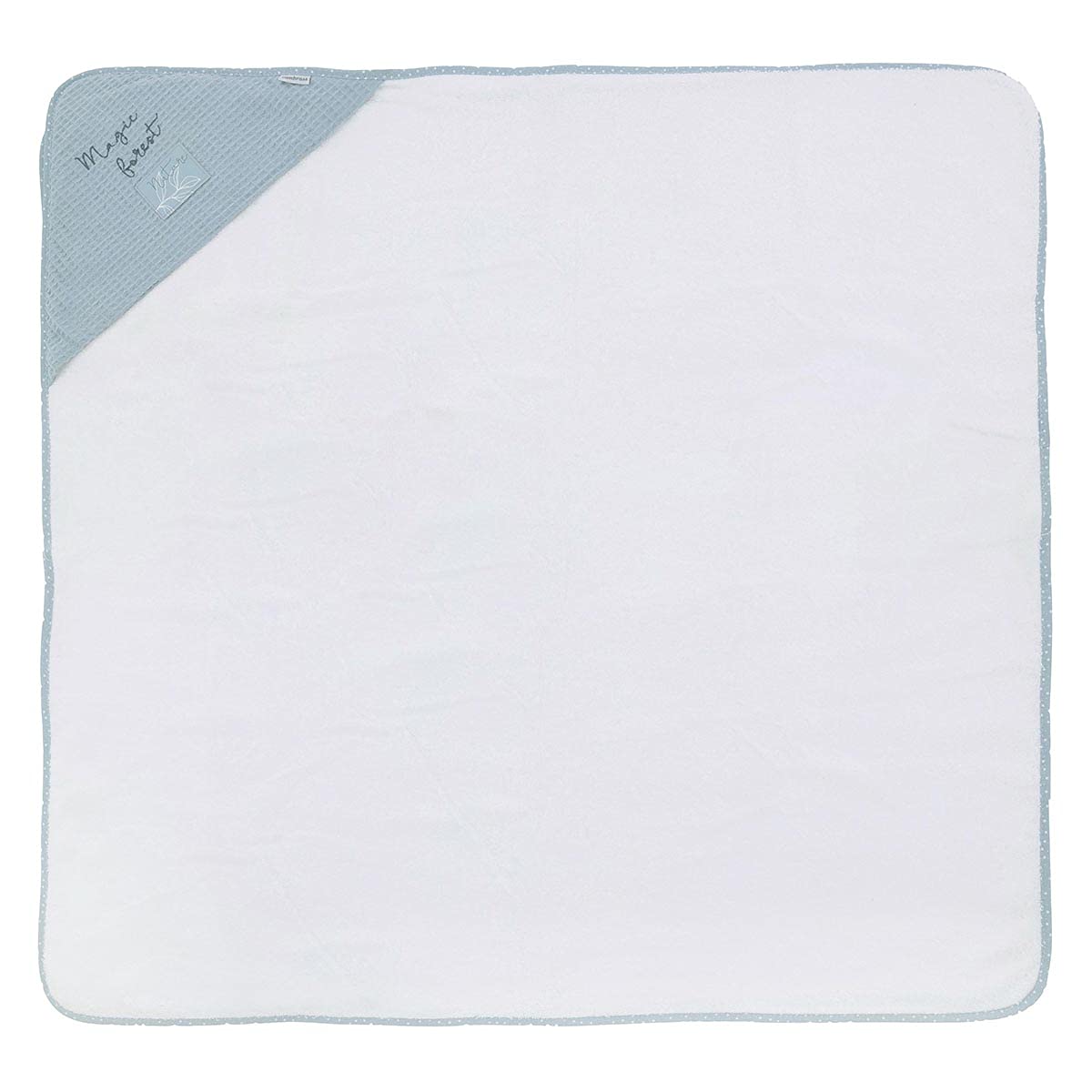 cambrass-forest-azzurro-accappatoio-neonato-con-cappuccio-tencel image 2